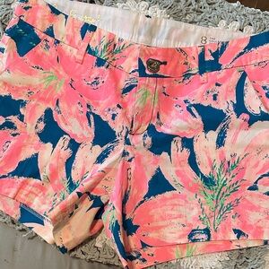 NWOT Lilly Pulitzer Women’s Floral Print Pink & Blue Shorts